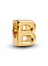 Pandora Letter B Alphabet Gold-Plated Charm