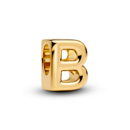 Pandora Letter B Alphabet Gold-Plated Charm