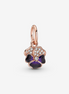 Rose Deep Purple Pansy Dangle