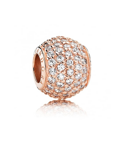 Abstract Pave Pandora Rose Charm