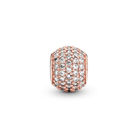 Abstract Pave Pandora Rose Charm