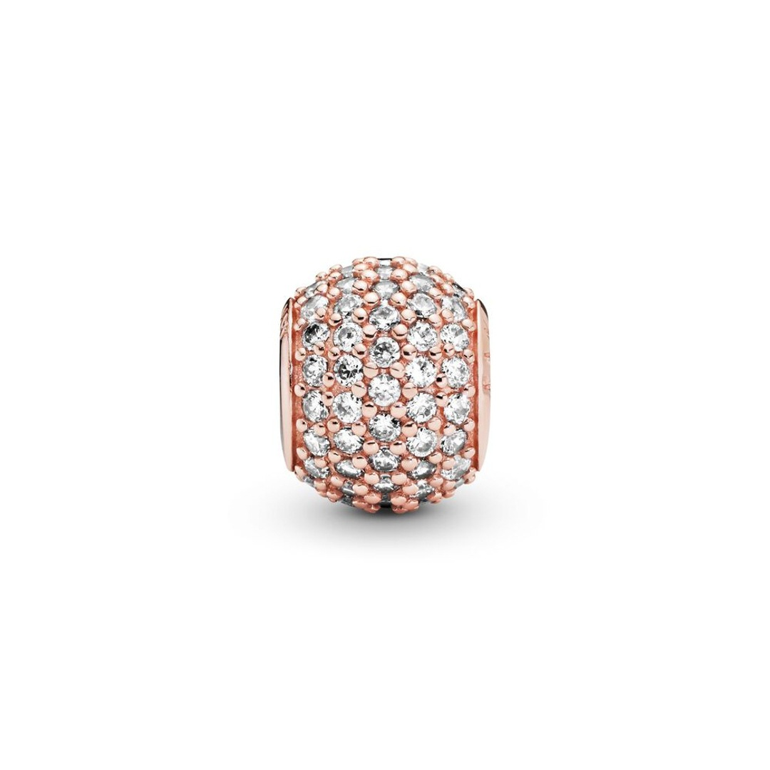Abstract Pave Pandora Rose Charm