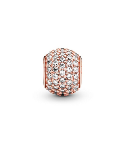 Abstract Pave Pandora Rose Charm