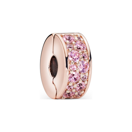 Pink Pavé Clip Charm