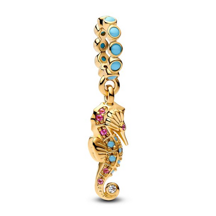 Pandora Moments 14K Gold Plated Seahorse Dangle Charm