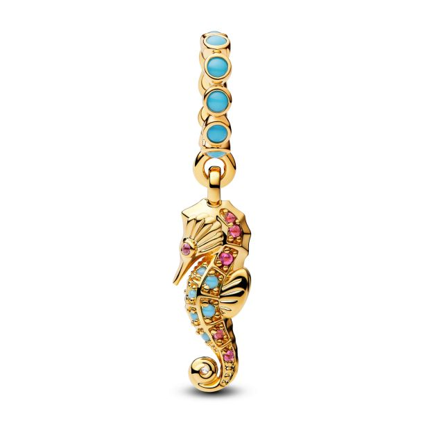 Pandora Moments 14K Gold Plated Seahorse Dangle Charm