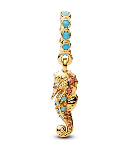 Pandora Moments 14K Gold Plated Seahorse Dangle Charm