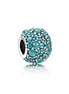 Pandora Shimmering Droplets with Teal Zirconia Charm