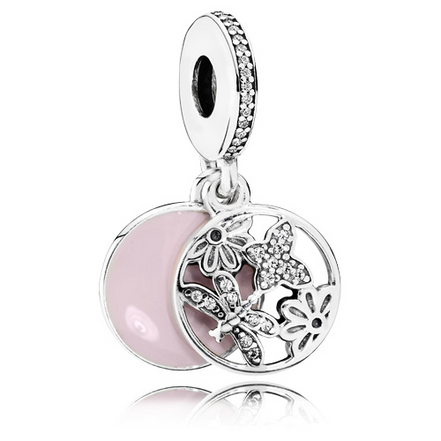 Springtime Dangle with Soft Pink Enamel Charm