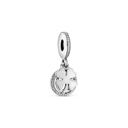 Lucky Four-Leaf Clover Dangle Charm