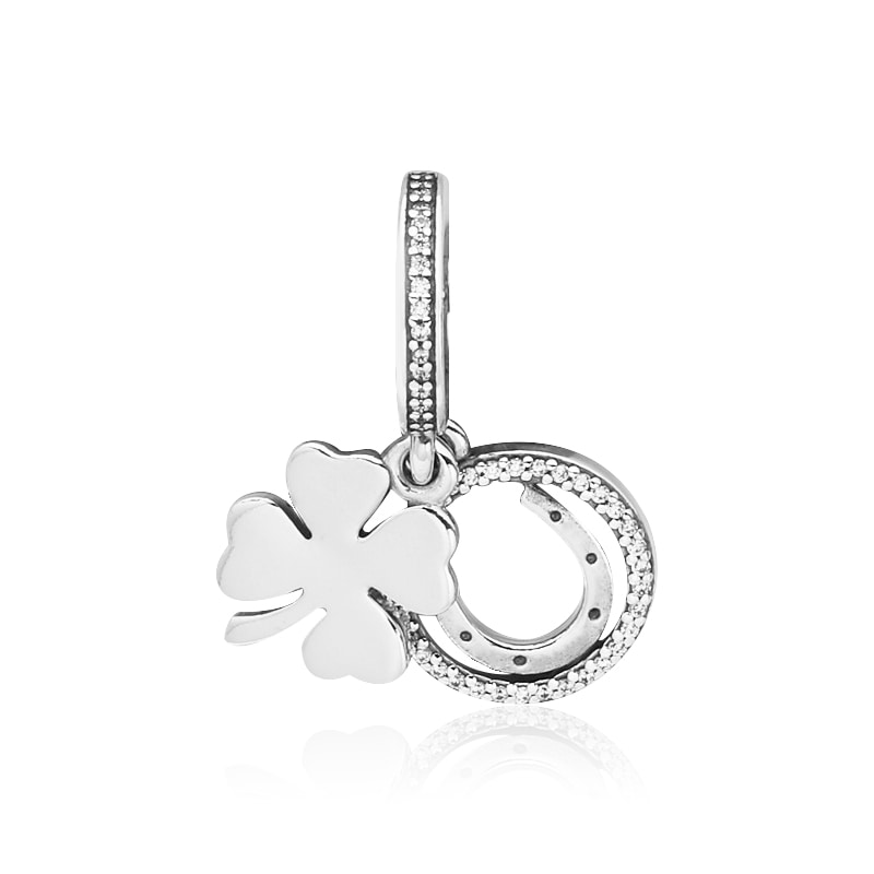 Lucky Four-Leaf Clover Dangle Charm