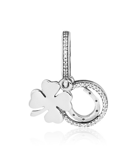 Lucky Four-Leaf Clover Dangle Charm
