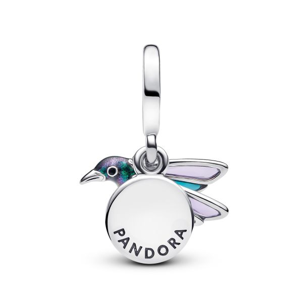 Pandora Hummingbird Double Dangle Charm