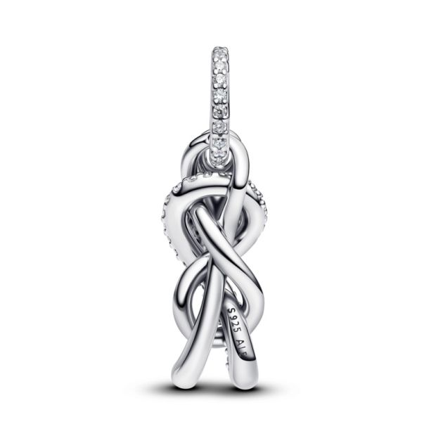 Pandora Pavé Infinity Knot Dangle Charm