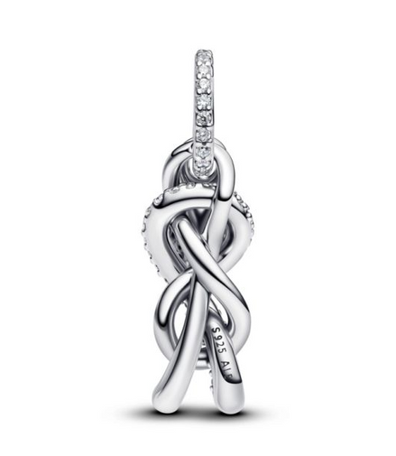 Pandora Pavé Infinity Knot Dangle Charm