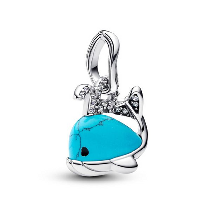 Pandora Moments Turquoise-Colored Whale Dangle Charm
