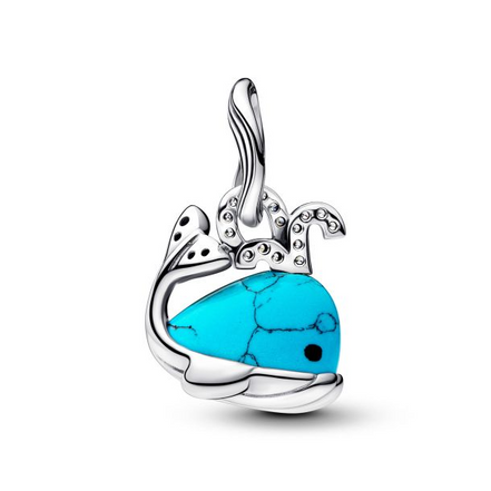 Pandora Moments Turquoise-Colored Whale Dangle Charm