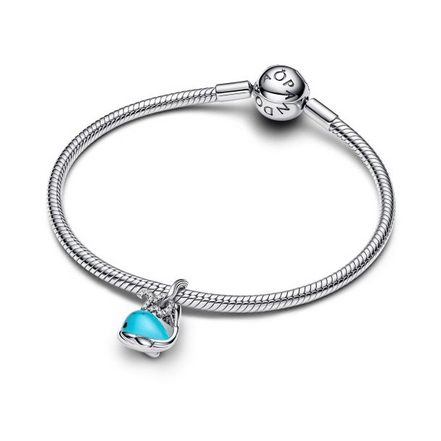 Pandora Moments Turquoise-Colored Whale Dangle Charm