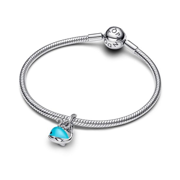 Pandora Moments Turquoise-Colored Whale Dangle Charm