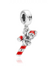 Pandora - Disney, Santa Mickey’s Candy Cane Dangle Charm
