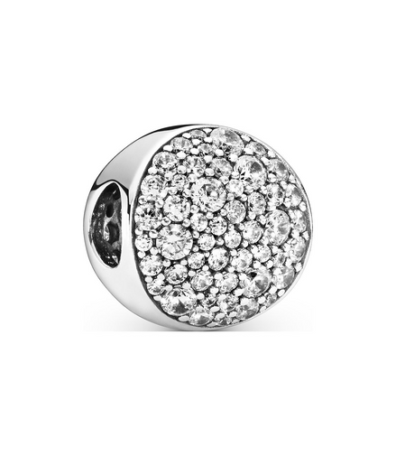 Pandora Abstract Pave Silver Charm