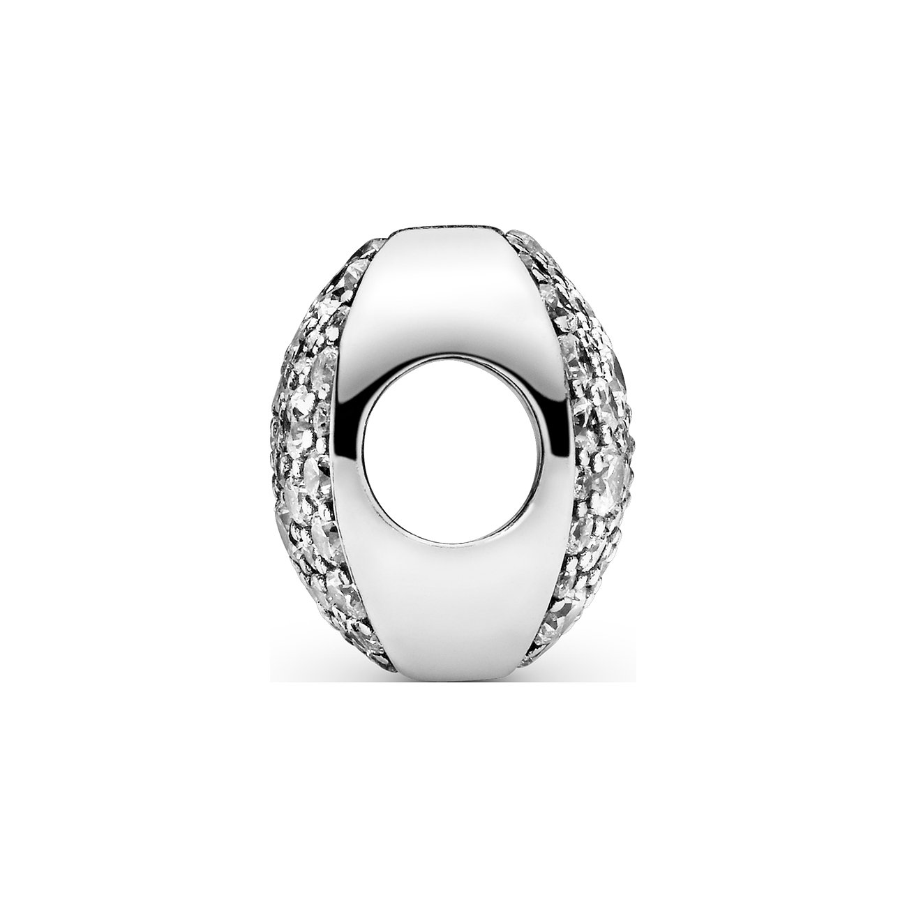 Pandora Abstract Pave Silver Charm