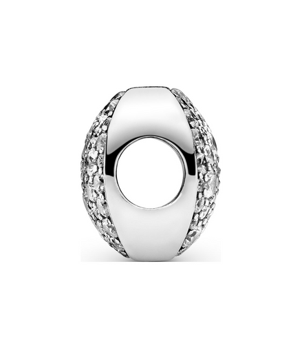 Pandora Abstract Pave Silver Charm