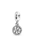 Sparkling Snowflake Circle Dangle
