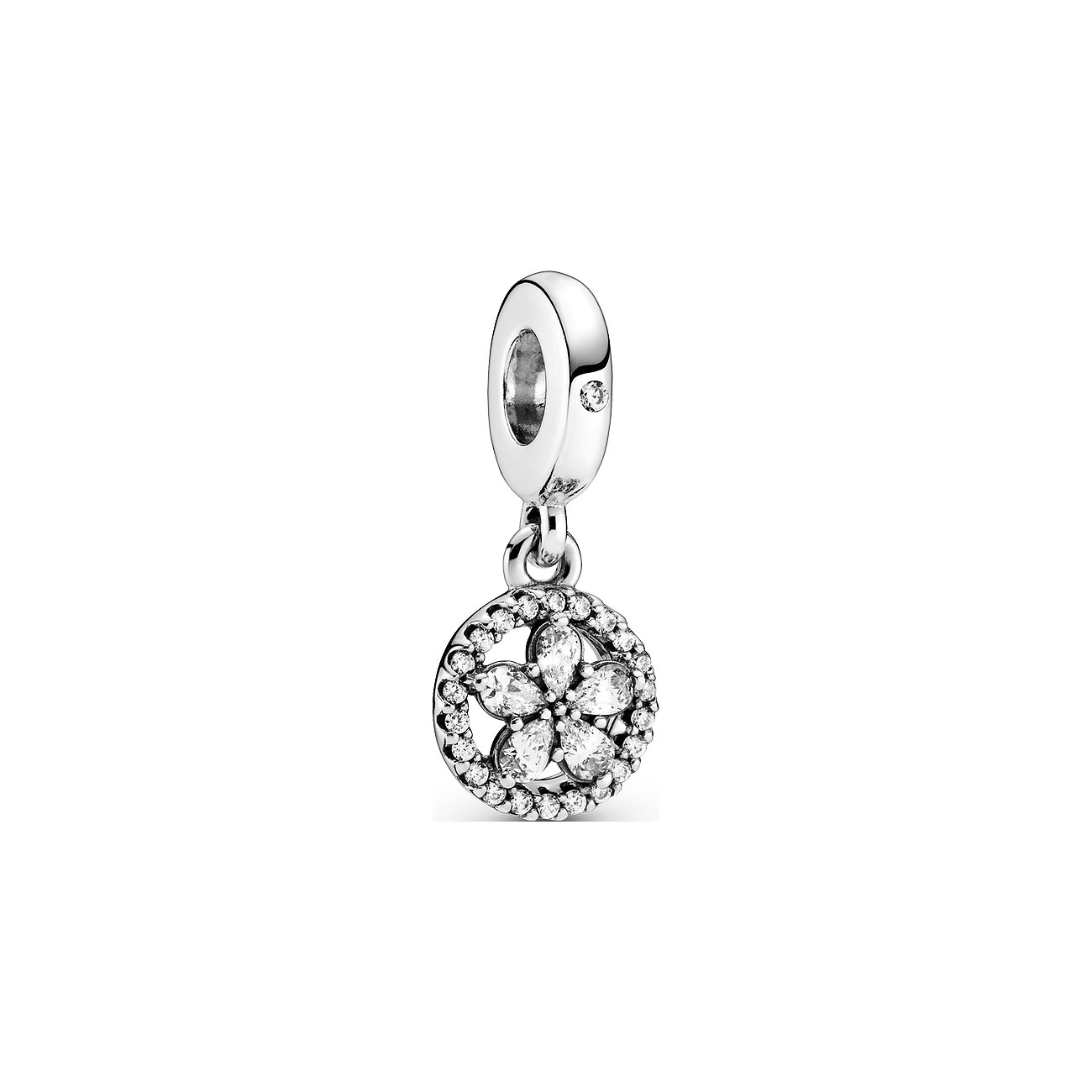 Sparkling Snowflake Circle Dangle