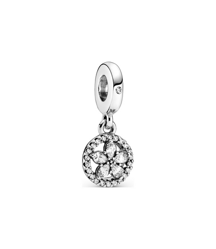 Sparkling Snowflake Circle Dangle