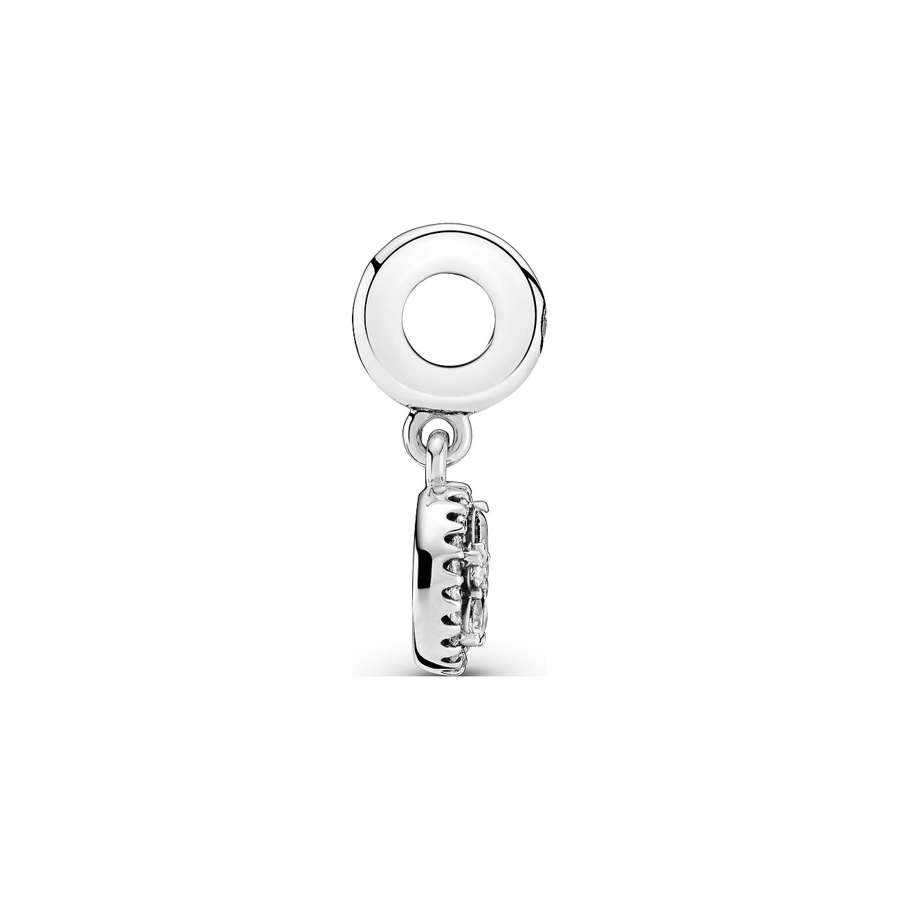 Sparkling Snowflake Circle Dangle