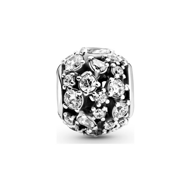 Sparkling Round Openwork Charm