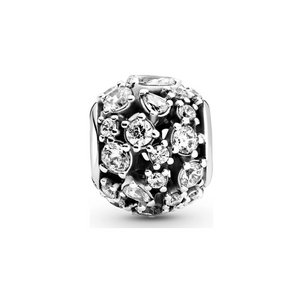 Sparkling Round Openwork Charm