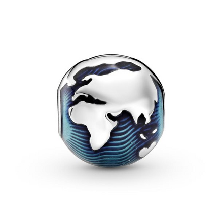 Pandora Blue Globe Clip Charm