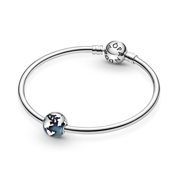 Pandora Blue Globe Clip Charm