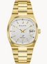 Bulova Super Seville Gold-Tone IP Bracelet Watch With Square Silver Dial