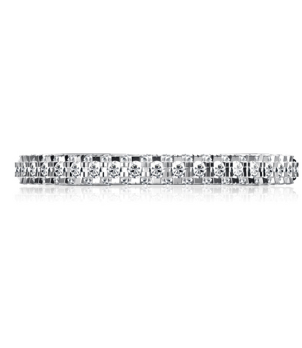 A.JAFFE 14K White Gold And 0.65 CTW Pave' Diamond Band