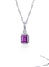 Lafonn 0.91 CTW Simulated Diamond And Simulated Alexandrite June Birthstone Necklace