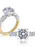 A.JAFFE 14K Yellow Gold Round Diamond Engagement Ring