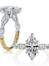 A.JAFFE 14K Yellow Gold Marquise Engagement Ring