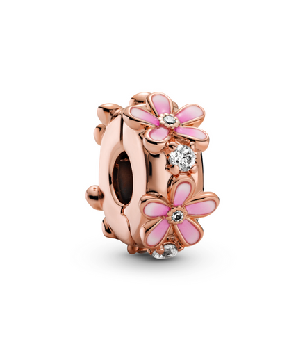 Pandora Moments Pink Daisy Spacer Clip Charm