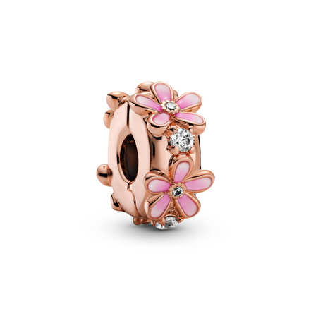 Pandora Moments Pink Daisy Spacer Clip Charm