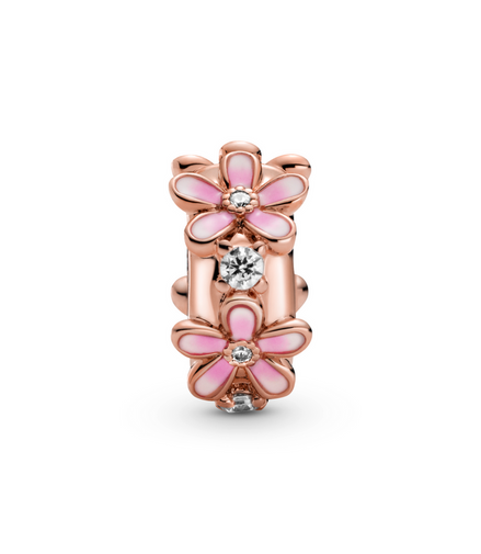 Pandora Moments Pink Daisy Spacer Clip Charm
