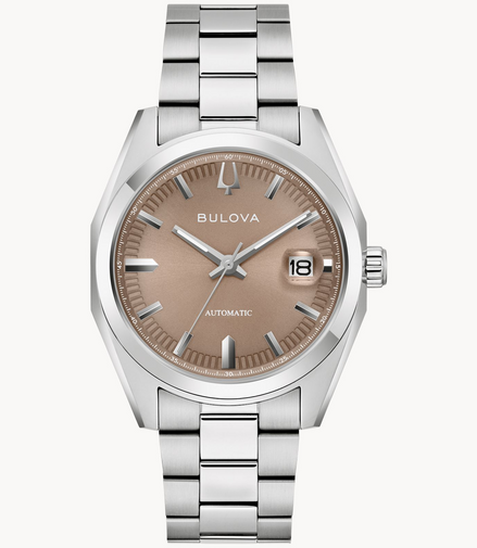 Bulova Men's Surveyor Automatic Stainless Steel Watch With Brown Dial