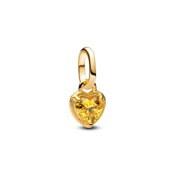 Pandora Heart Mini Dangle Charm 14K Gold Plating