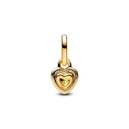 Pandora Heart Mini Dangle Charm 14K Gold Plating