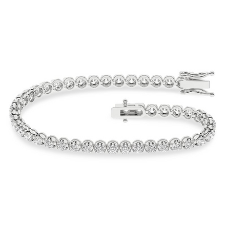 Revelation 14K White Gold 3 CTW Lab Grown  Diamond Tennis Bracelet