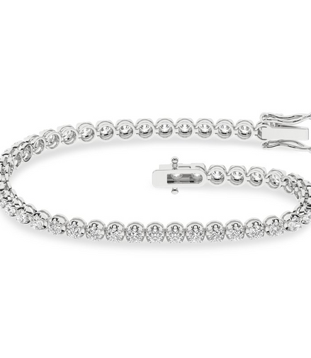 Revelation 14K White Gold 3 CTW Lab Grown  Diamond Tennis Bracelet