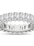 Revelation 14K White Gold 5.5 CTW Emerald Cut Lab Grown Wedding Band