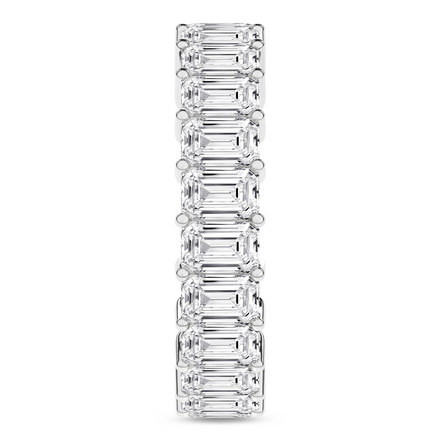 Revelation 14K White Gold 5.5 CTW Emerald Cut Lab Grown Wedding Band